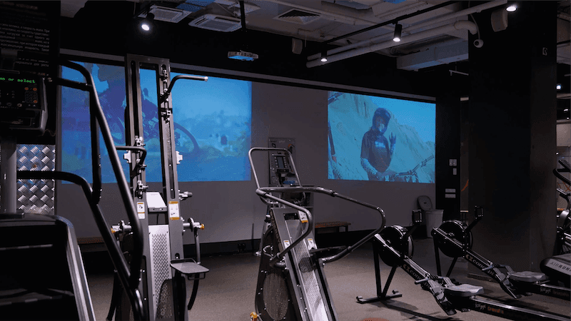 Fitness gym digital signage displaying class schedules with Amazon Signage Stick