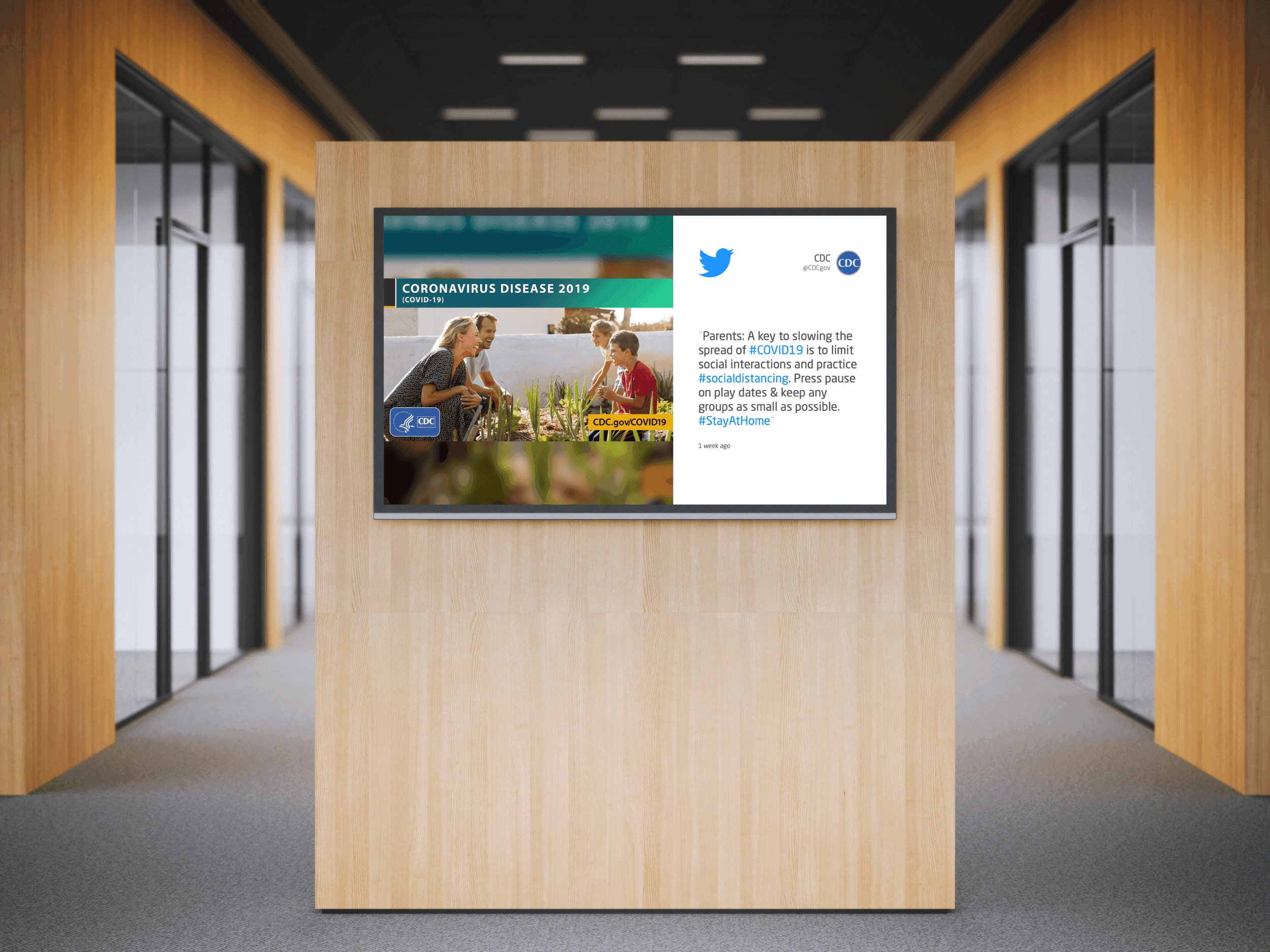 A Digital Signage Display at a place of business