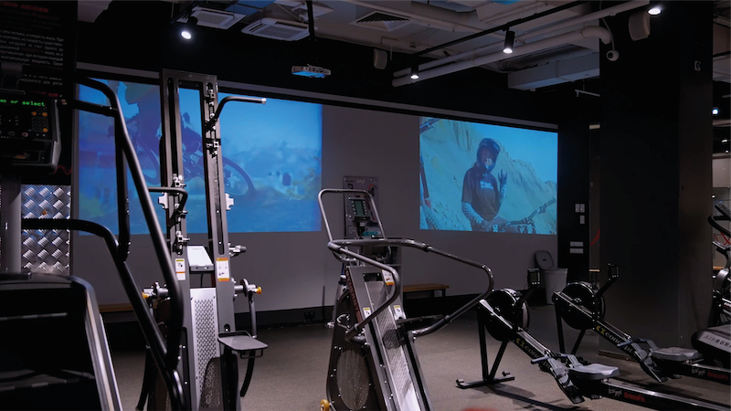 Fitness gym digital signage displaying class schedules with Amazon Signage Stick